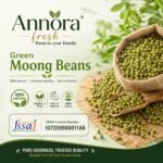 Annora Fresh Green Moong Beans (Whole Green Gram) | Premium Quality | Unpolished | High Protein & Fiber | 1 kg - Image 4