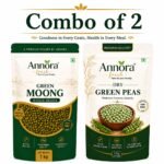 Green Moong Beans 1kg & Dry Green Peas 1kg– Combo of 2