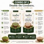 White Kabuli Chana ( White Chickpeas) 1kg & Dry Green Peas (Green Matar) 1kg– Combo of 2 - Image 2